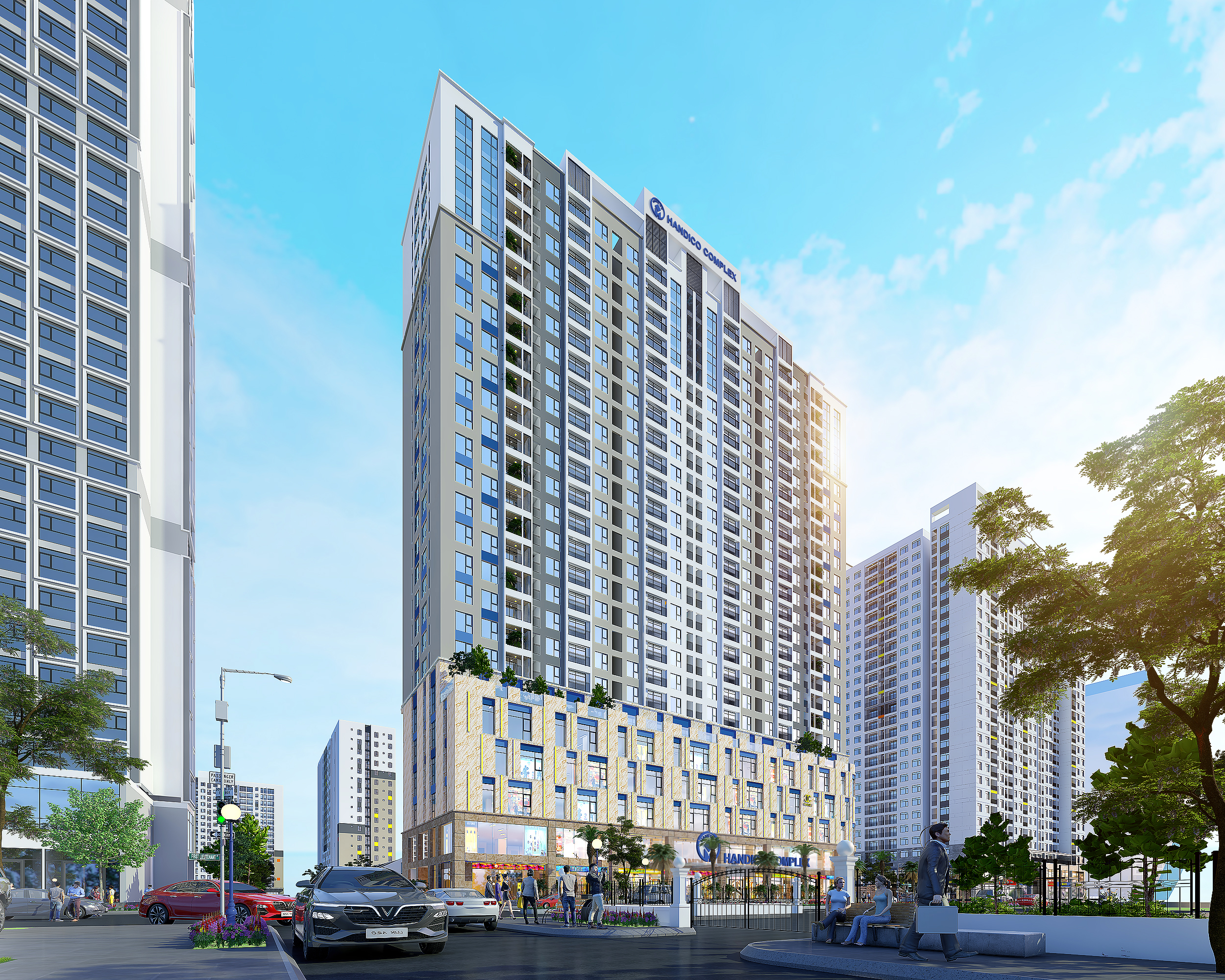 Thông báo cho thuê diện tích dịch vụ, thương mại, văn phòng  tại Tòa nhà Handico Complex 