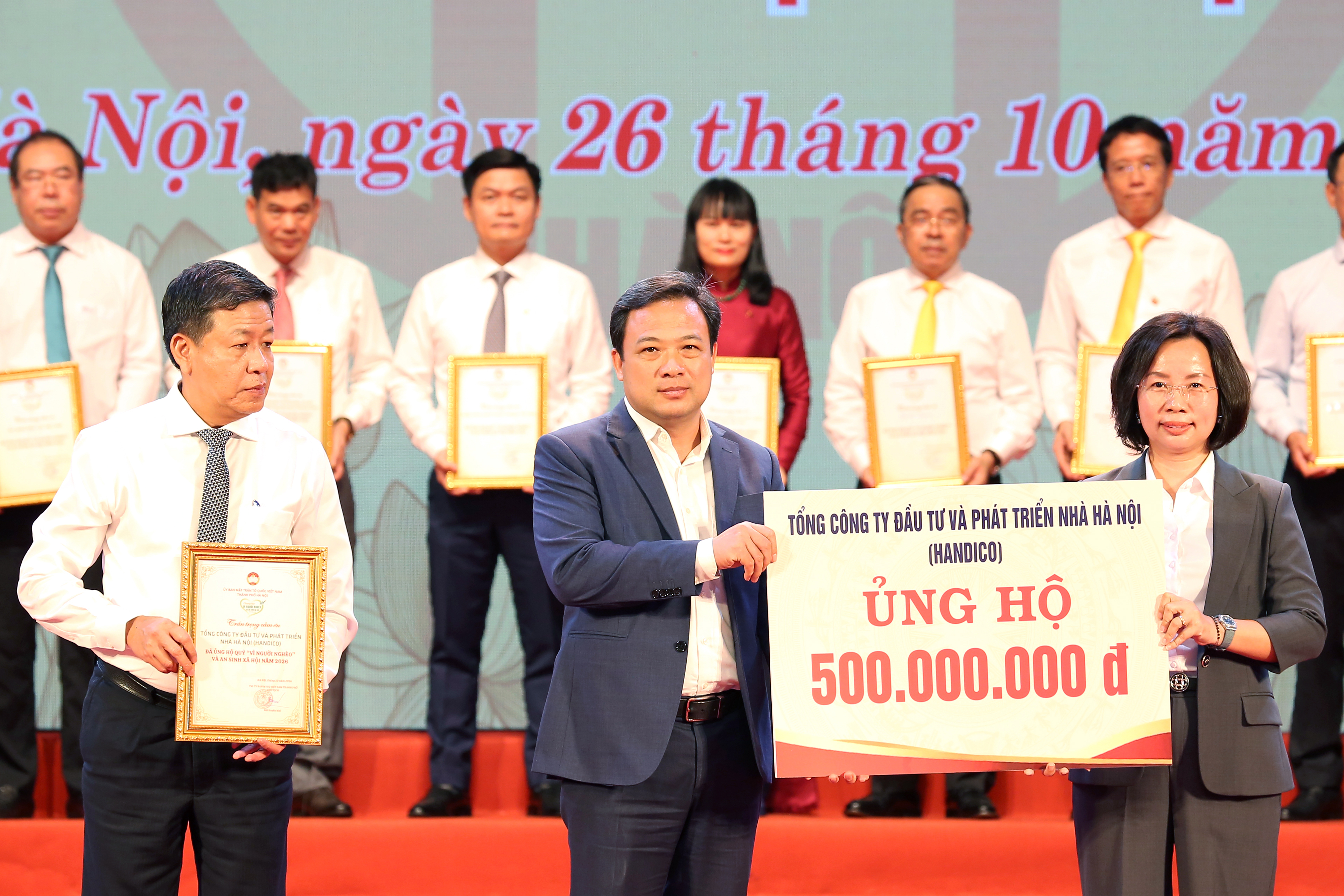 HANDICO ủng hộ 500 triệu đồng hưởng ứng Tháng cao điểm "Vì người nghèo" năm 2026